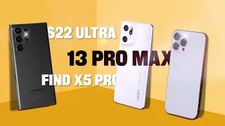 So sánh Find X5 Pro, S22 Ultra và iPhone 13 Pro Max: 30 triệu, iPhone đã bá đạo hay chưa?