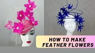 DIY: How to make feather flowers | Fascinators making