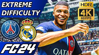 PSG vs Real Madrid Extreme Difficulty MOD 4K HDR // EA FC 24