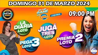 Sorteo 9 PM Loto Honduras, La Diaria, Pega 3, Premia 2, DOMINGO 31 de marzo 2024 |✅🥇🔥💰