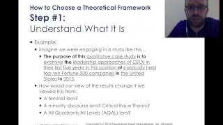 How to Choose a Theoretical Framework for My Dissertation