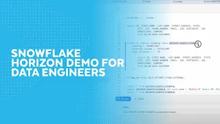 Snowflake Horizon Demo For Data Engineers