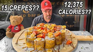 "Don't You Worry About Diabetes??" | Massive 12,375 Calorie Dessert Crepe Challenge in Melbourne!!
