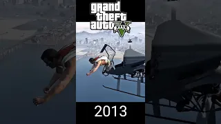 evolution of jumping underwater in GTA #shorts #gta #gta5 #gta6