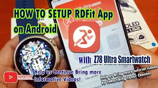 How to Setup RDFit App with Z78 Ultra Smartwatch on Android Phone