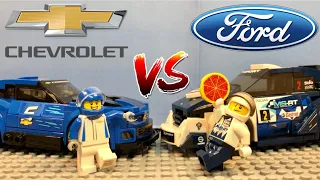 The All American Race!! LEGO Speed Champions Stop Motion (Ford V.S. Chevrolet)