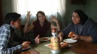 Two Guys And One Girl In A Pizza Place