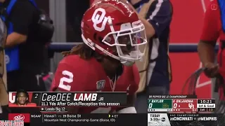 Oklahoma WR CeeDee Lamb (8 REC, 173 YDS) vs Baylor (BIG 12 Championship)