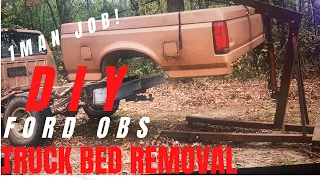 Truck Bed removal Ford F150 OBS. 1 person can do it!!