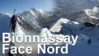 North Face of the Aiguille de Bionnassay Crossing South Face ski touring mountaineering