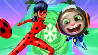 WHO IS THE BEST? Talking Tom Gold Run and Talking Angela Vs Ladybug | Miraculous