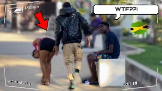 SLAPPING A FEMALE ON HER FATTY Then blaming strangers!! | Ocho Rios, Jamaica