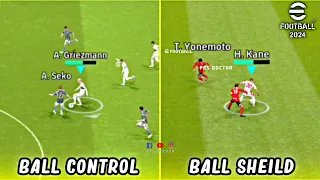 Learn Ball Sheild & Ball Control To Humiliate Your Opponents in eFootball 2024 Mobile