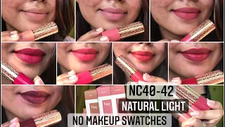 *NEW* KAY BEAUTY MATTE DRAMA MATTE LIPSTICKS BARE SKIN SWATCHES IN NATURAL LIGHT & REVIEW | NC40-42