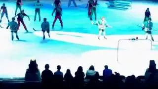 Disney on Ice Flowing your Heart Riley from In side Out making the winning shot on Oct 1, 2016