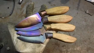 Knife Making 4x - Tempering Colors Experiment