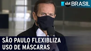 Máscara deixará de ser obrigatória em ambientes abertos de São Paulo | SBT Brasil (24/11/21)
