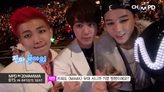 [MPD in 2014MAMA] 141203 BTS in Artists's seat~ 생방송 현장에서 만난 방탄소년단!