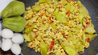 Ginisang Sayote na may Itlog | Sauteed Chayote with Eggs | Murang Ulam | Simpleng Ulam