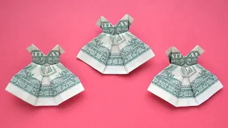 Cute LITTLE MONEY DRESS | Dollar Origami | Tutorial DIY by NProkuda