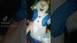 gemmy spinning snowflake snowman