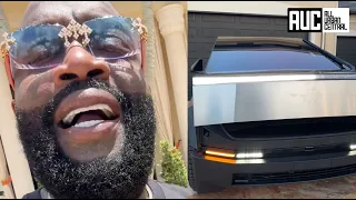 "Its Like A Puppy" Rick Ross Makes His New Tesla CyberTruck Do Tricks