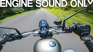 Making aftermarket exhausts USELESS - Triumph Street Scrambler sound [RAW Onboard]