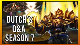 League 3 + Season 7 Chapter 2 Q&A Classless WoW |Project Ascension|