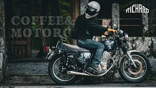 [Yamaha SR400] A refreshing morning, the sound of a river and espresso | New Decal | ASMR