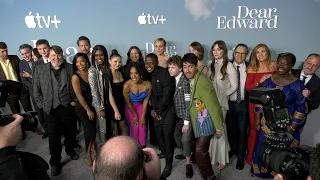 Cast of Apple TV+'s "Dear Edward" pose together at their world premiere in Los Angeles