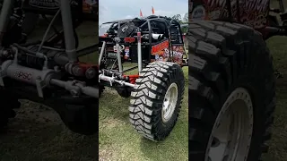 Harley Davidson powered competitive rock crawler.