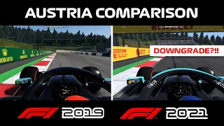 F1 2019 VS F1 2021 GAME COMPARISON | AUSTRIA