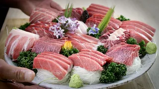 참치는 못 참지 1탄(feat.남방 참다랑어 미나미) 이 영상을 본다면 참치회의 매력에 빠집니다 tuna sashimi at home!