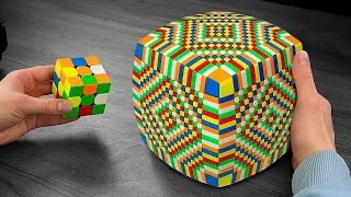 THE MOST DIFFICULT PATTERN ON THE HUGE RUBIK’S CUBE 19x19
