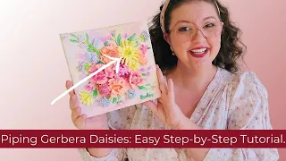 How to make Thick Acrylic Paint Flowers using Piping Techniques