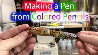 Making A Pen from Colored Pencils & Alumilite Resin