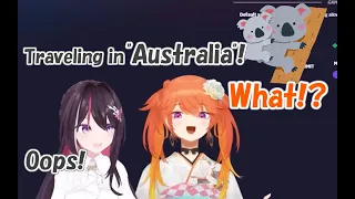 [Hololive] Lmao. AZKi mistook Austria for Australia and Kiara got upset. [Eng sub]