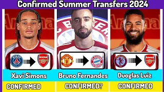 🔴NEW CONFIRMED SUMMER TRANSFERS AND RUMOURS 2024, bruno fernandez to BAYERN, xavi simons to ARSENAL🔥