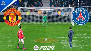 FC 24  MANCHESTER UNITED VS PSG  RONALDO V MESSI  PENALTY SHOOTOUT  PS5 GAMEPLAY