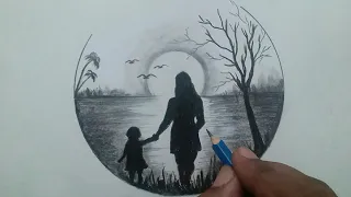 Mother's day special drawing step by step / easy for beginners / pencil drawing