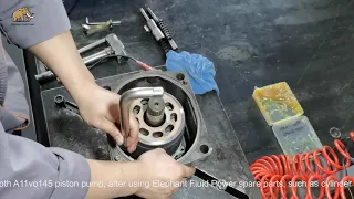 How to assembly and install the hydraulic piston pump use the spare parts of Elephant Fluid Power