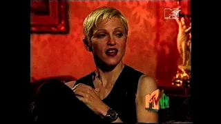 Madonna – MTV UK News At Night report on Dangerous Game and Girlie Talk interview in Paris