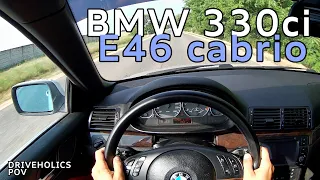 Manual BMW E46 330ci cabrio POV - Sunday morning ride I DRIVEHOLICS