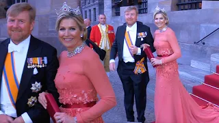 Dutch Royal Couple host Gala Dinner at the Royal Palace