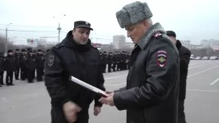 Строевой смотр полиции Владимирского гарнизона