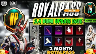 😍BGMI 2.4 UPDATE RELEASE DATE| MONTH 19 ROYAL PASS 1 TO 50 REWARDS🔥PUBG M19 ROYAL PASS 🔥 1 TO 50 RP