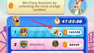 #candycrush win party boosters || new event || most colour bombs level