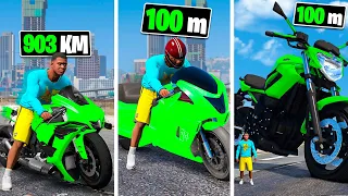 SE BATER A MOTO EVOLUI NO GTA 5 - O FILME