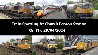 (4K) Train Spotting At Church Fenton Station 29/04/2024