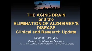 1-28-21 - Clinical and Research Update on Alzheimer’s Disease